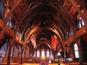 Timber interior of St Paul's Wellington