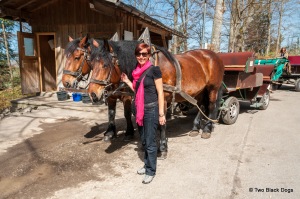 Me with our 'ride' up to Neuschwanstein Castle